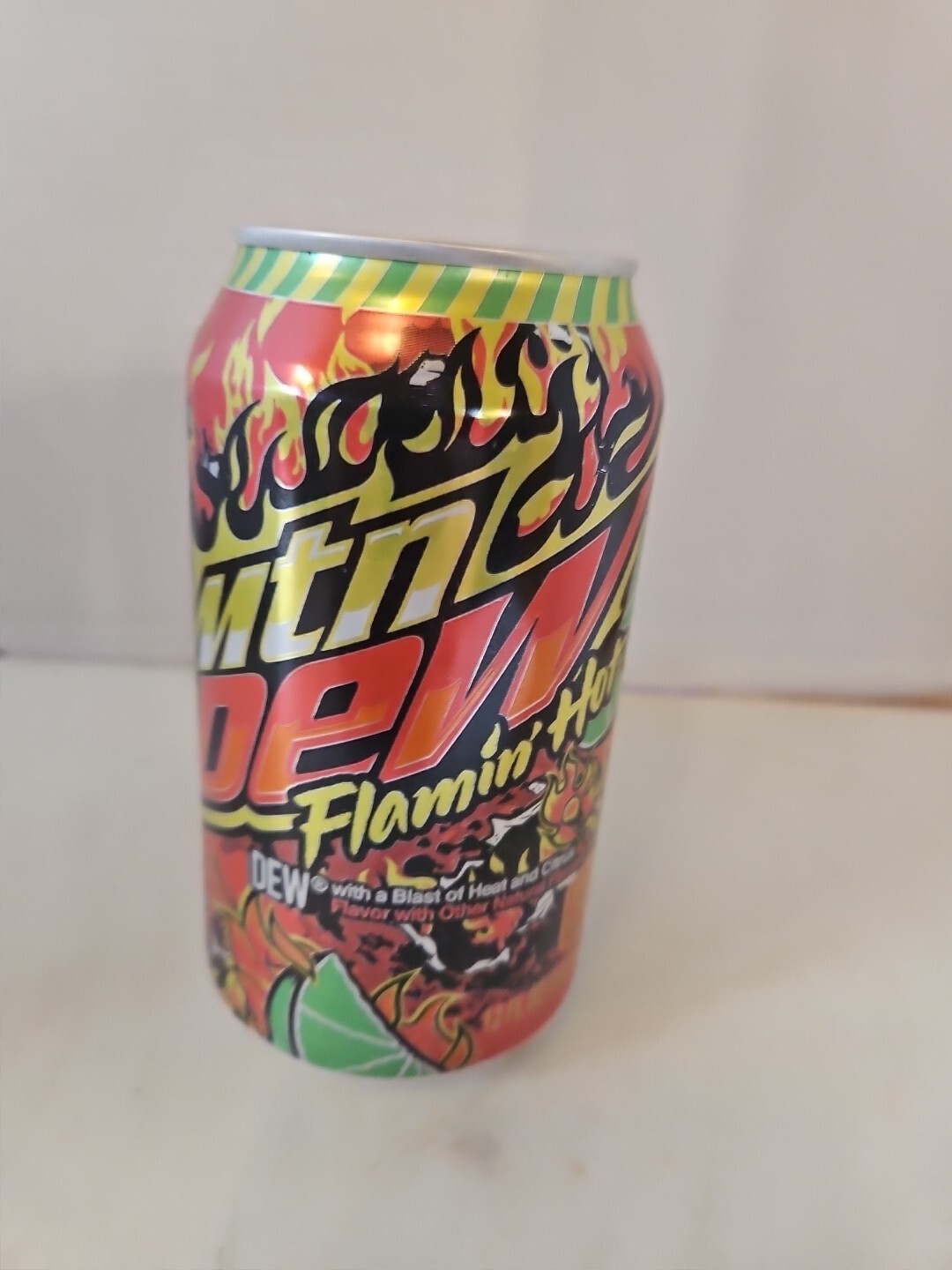 Mountain Dew Flamin' Hot Limited Edition Mtn Dew Can  12 oz 1 can