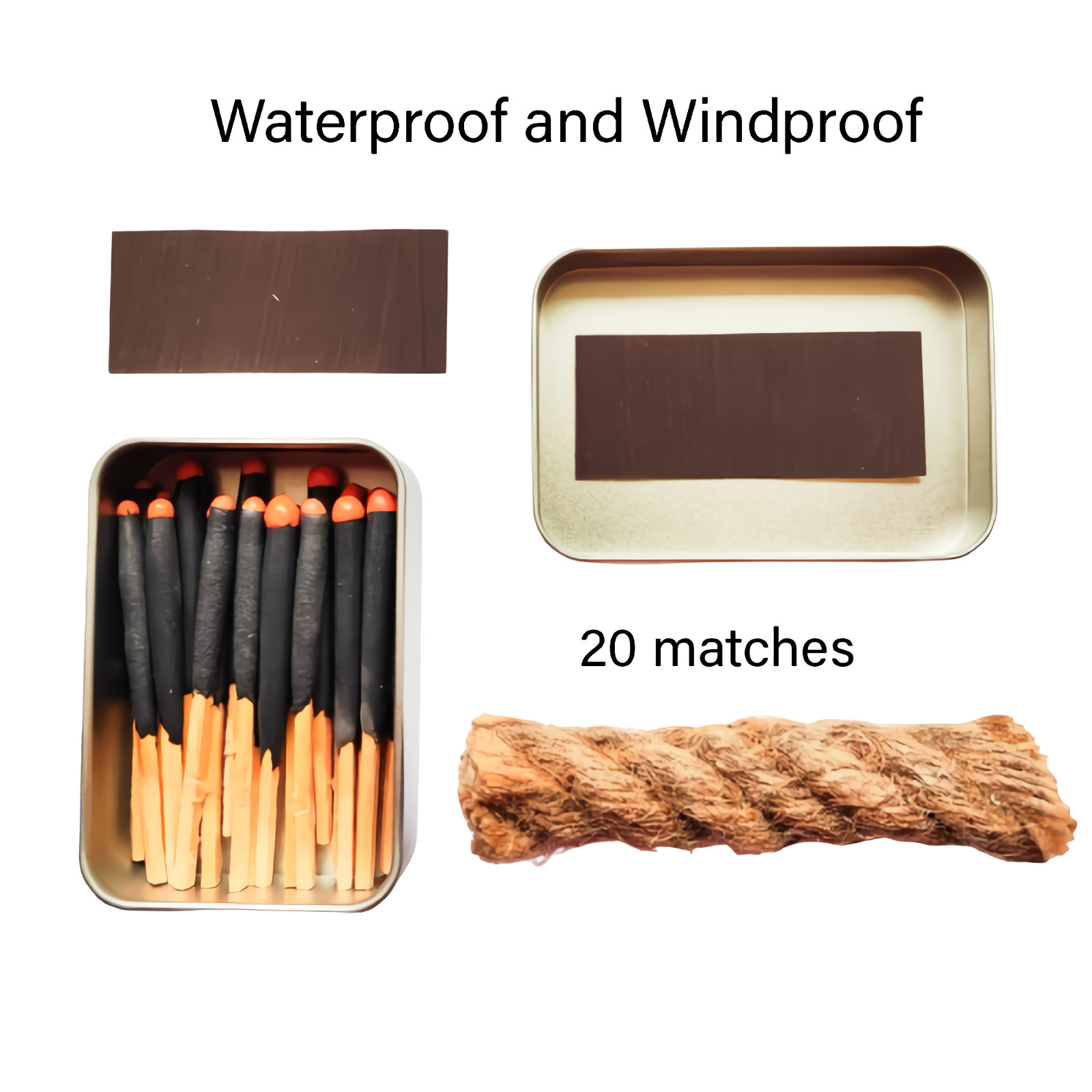 Waterproof Match Wax Rope For Camping Hiking Bushcraft Fishing Outdoor Survival