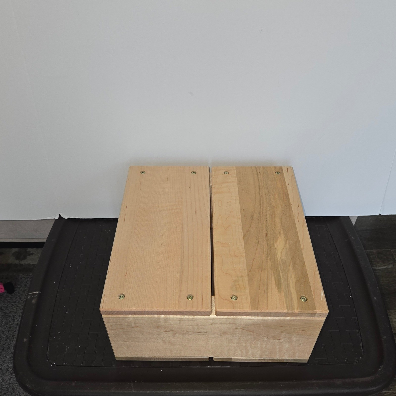Handmade Solid Wood Storage Crate Riser Natural Grain Minimalist