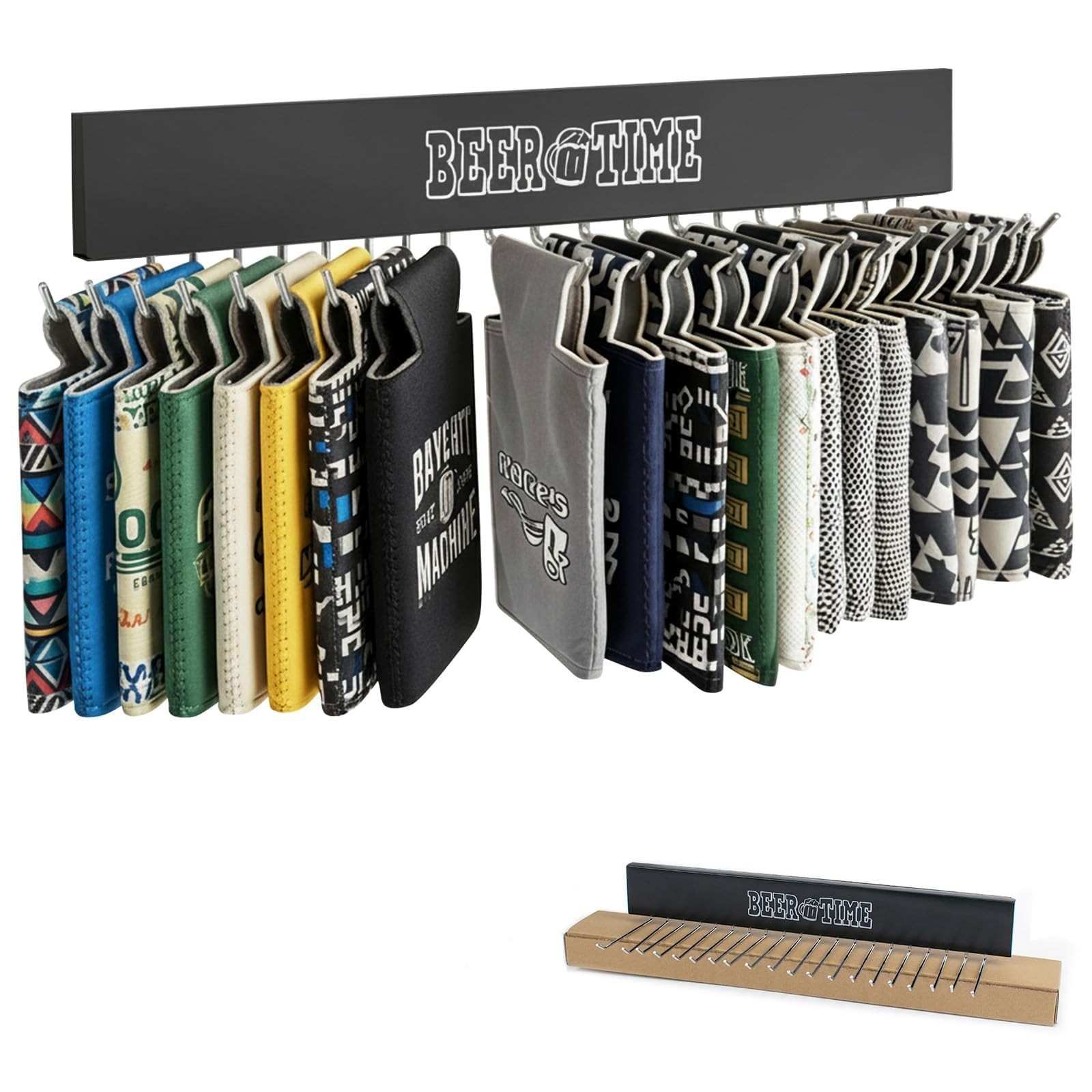 Stick on Can Cooler Holder Storage Wall Mount, Cooler Organizer Rack with 20 ...