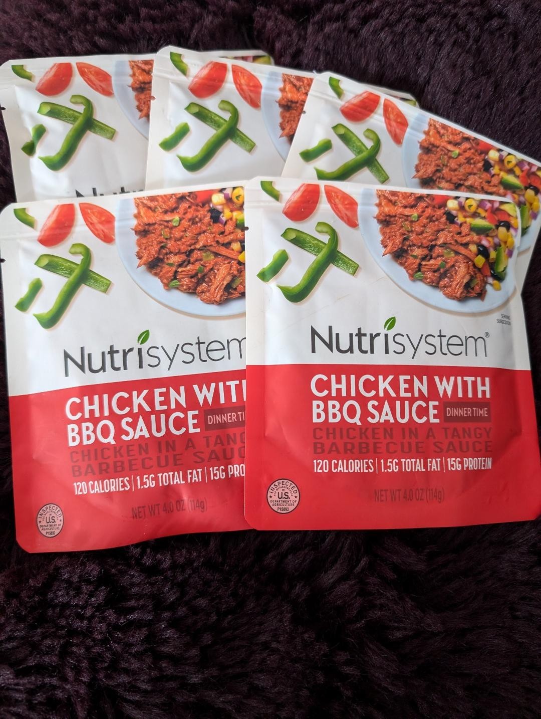 (05) X Nutrisystem Chicken with BBQ Sauce. Dinner time. 15g Protein, 114g