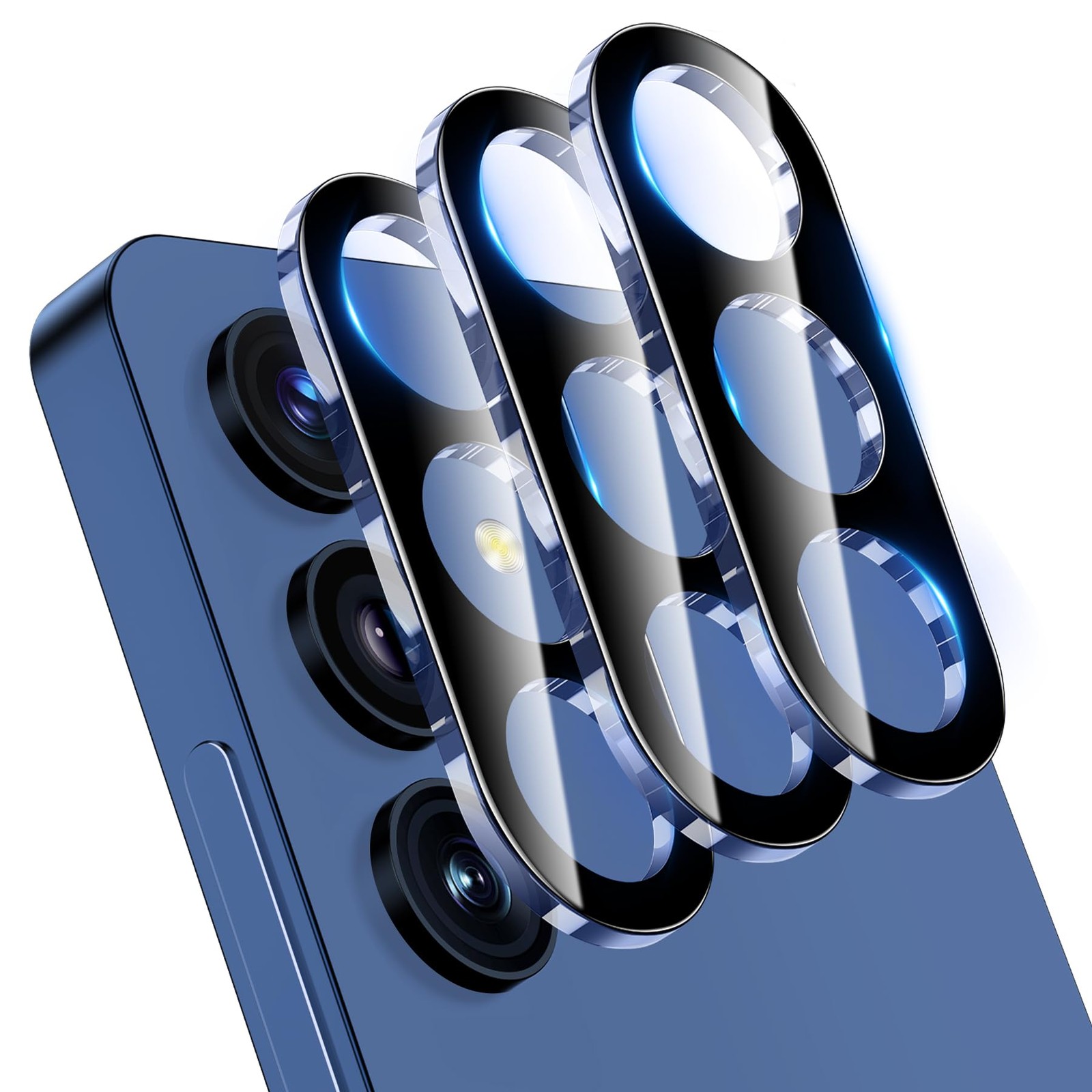 3 Pack Camera Lens Protector for Samsung Galaxy S25 Plus 6.7 Inch, 9H Tempere...