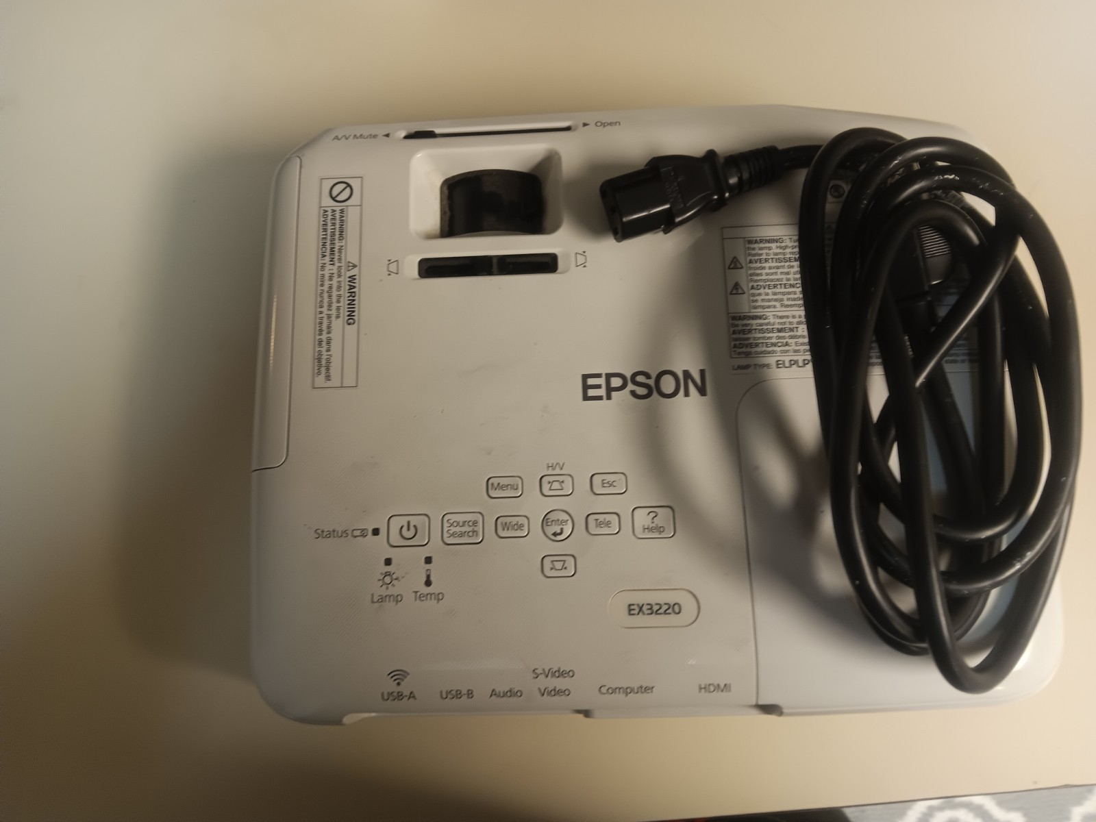 Epson EX3220 3LCD Projector Portable 3000 ANSI Home Theatre 1080p HDMI