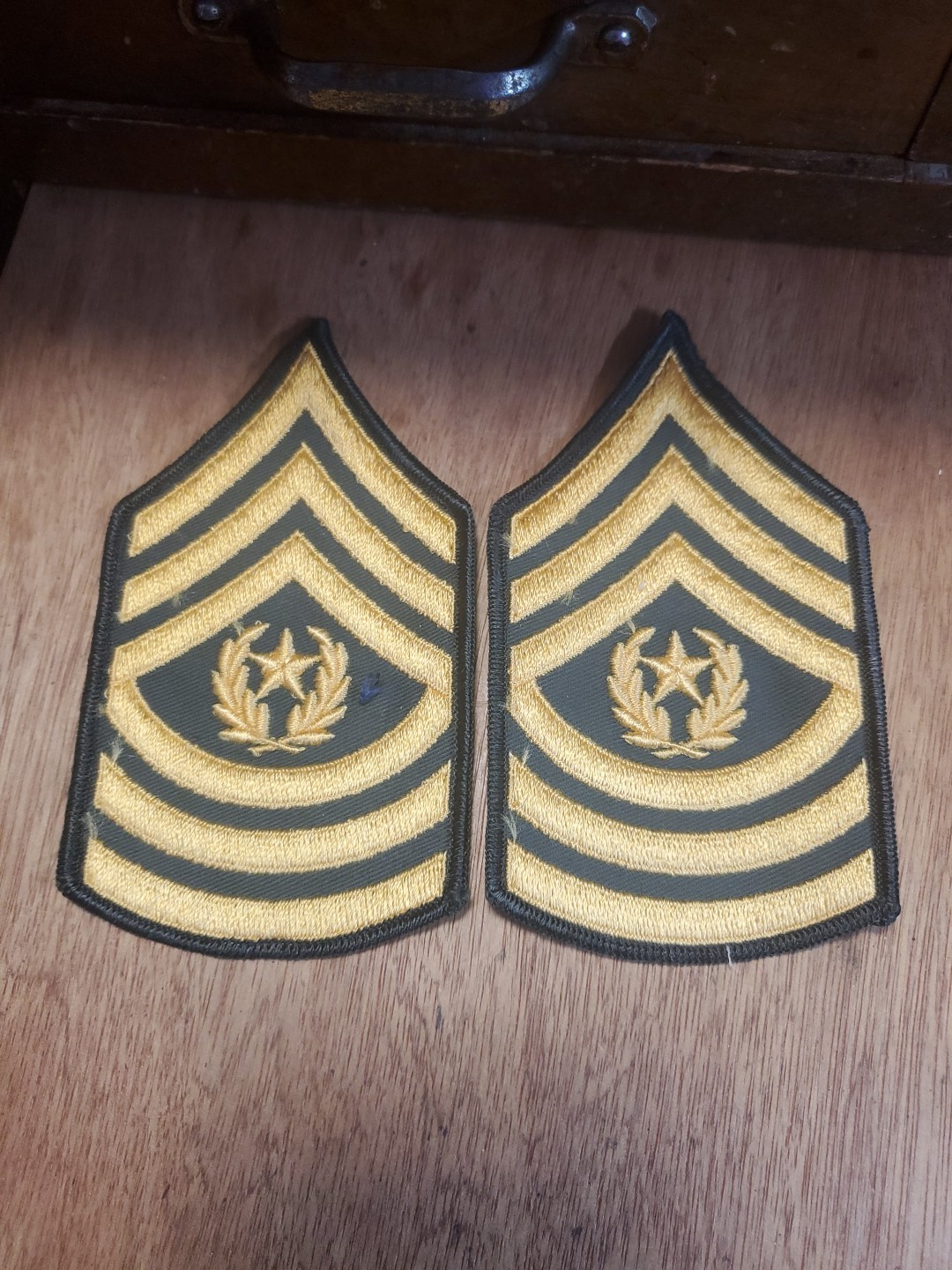 Vtg United States Army Sergeant Rank Patch Lot Of 2 DD