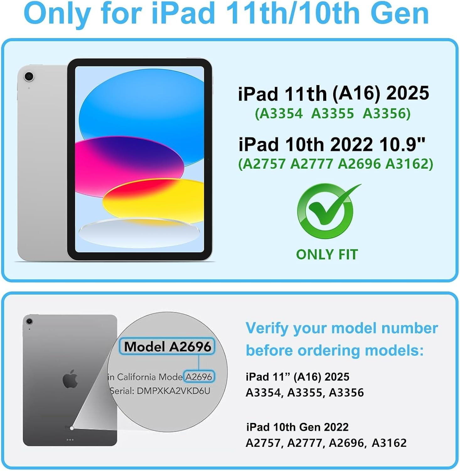 360° 4 Way Privacy Screen Protector for iPad A16 11th/ 10th Generation (11/10.9