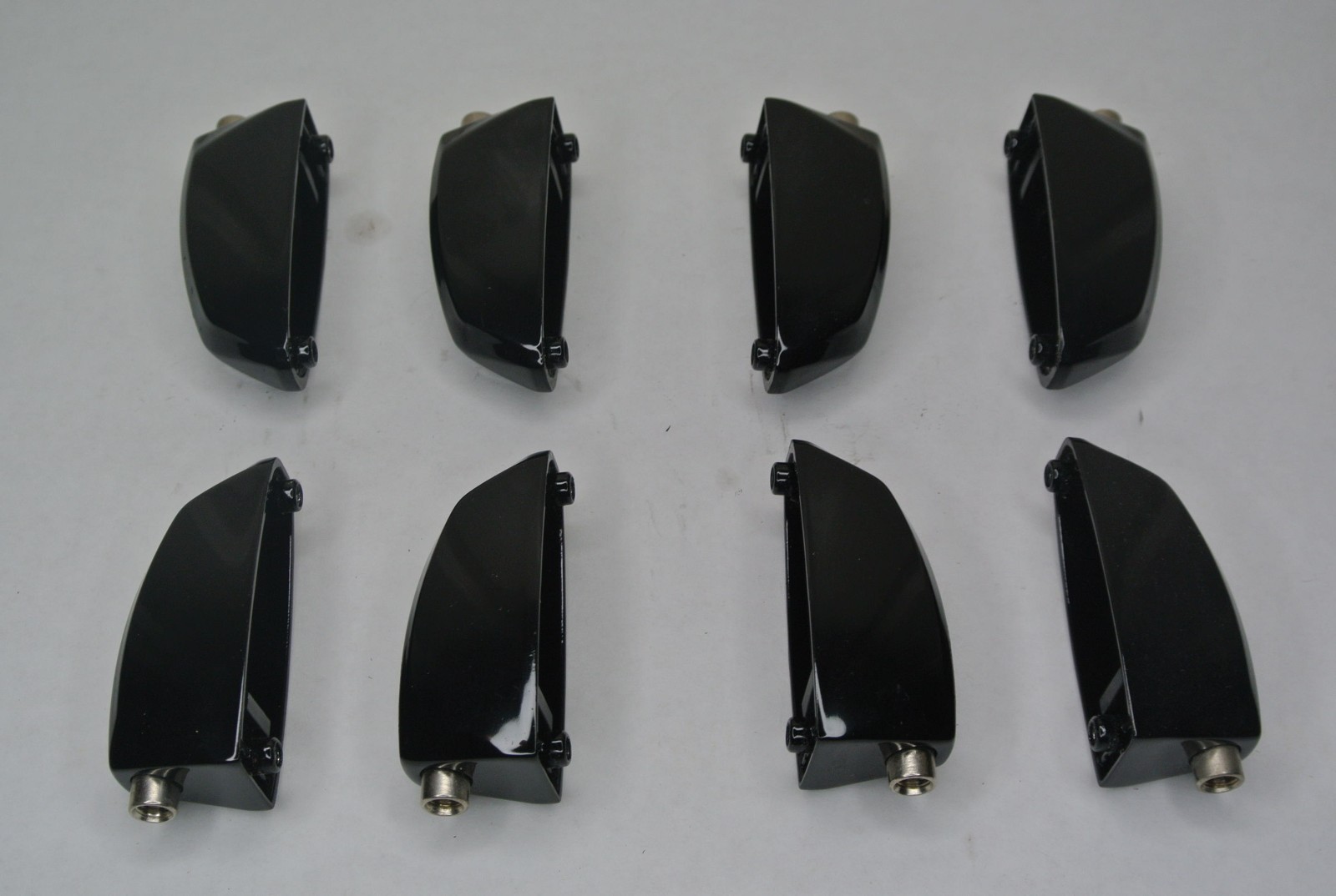 SET OF (8) PEARL LARGE BASS DRUM LUGS in BLACK for YOUR OLDER EXPORT SET! L777