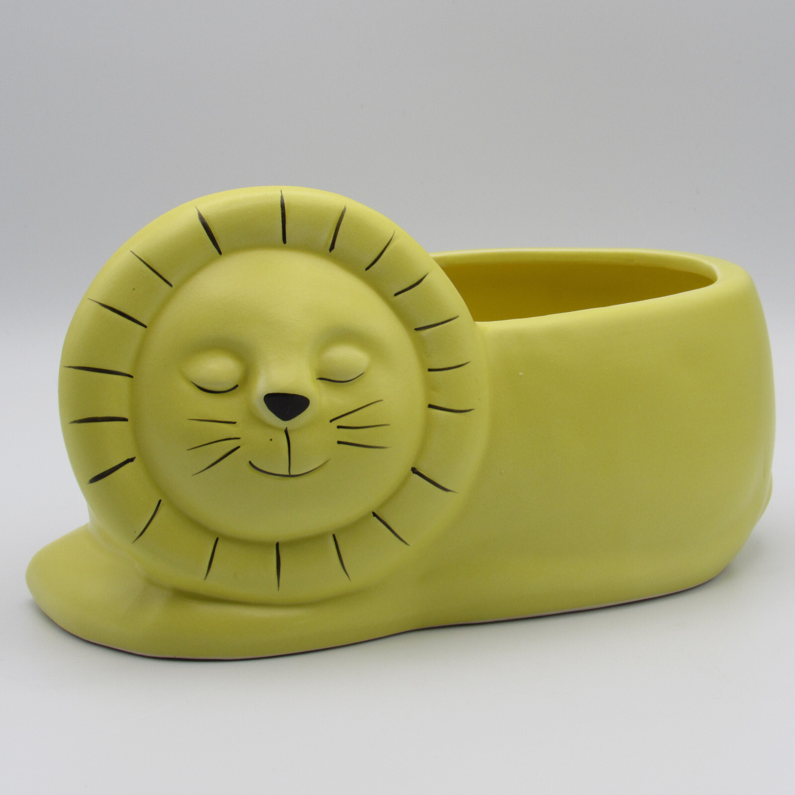Yellow Lion Planter, Isaac Jacobs MCM Design, 8" L, Home Accessories, Succulents