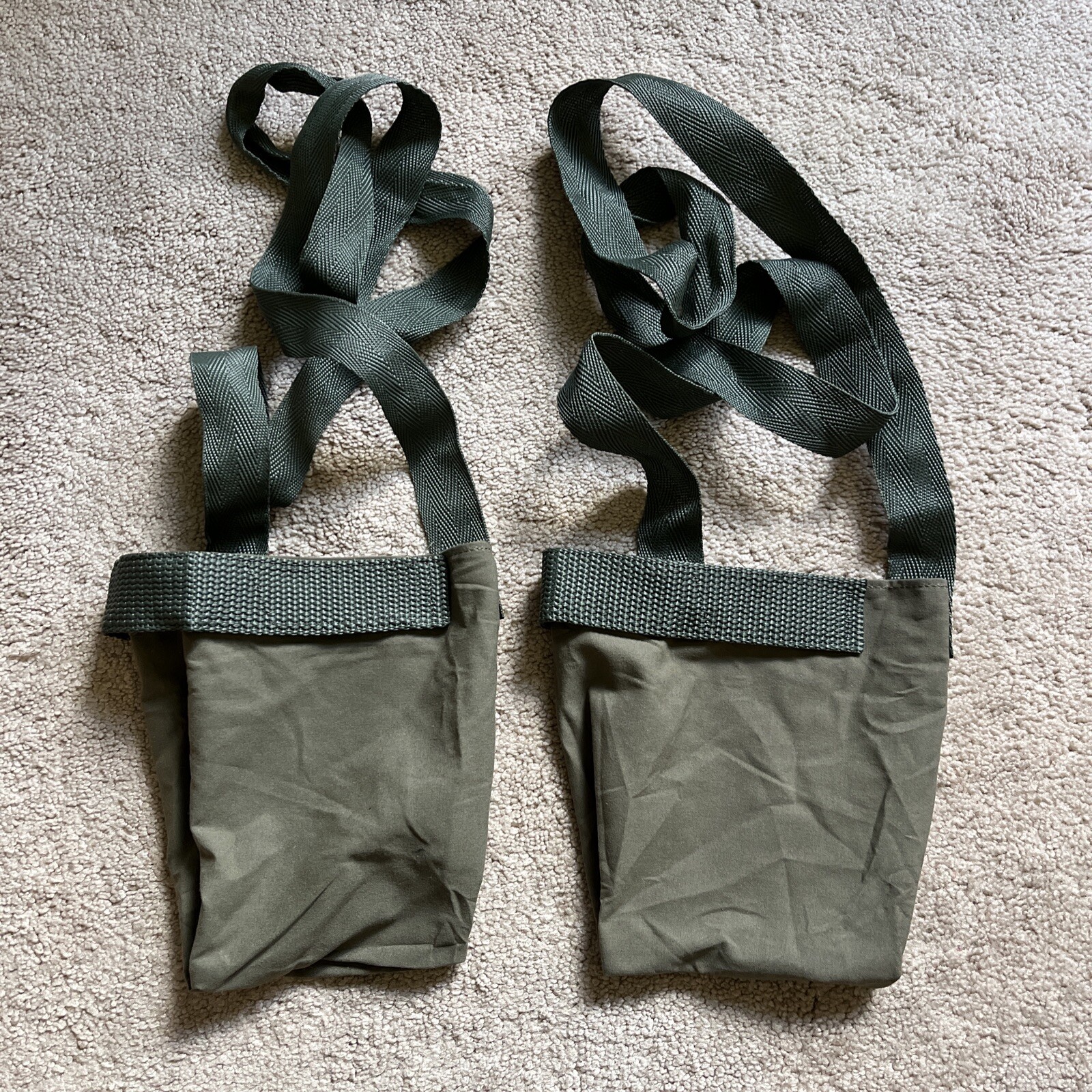LOT OF 2 US Army Military Utility Gear Shoulder Pouch Carrier Bag OD GREEN