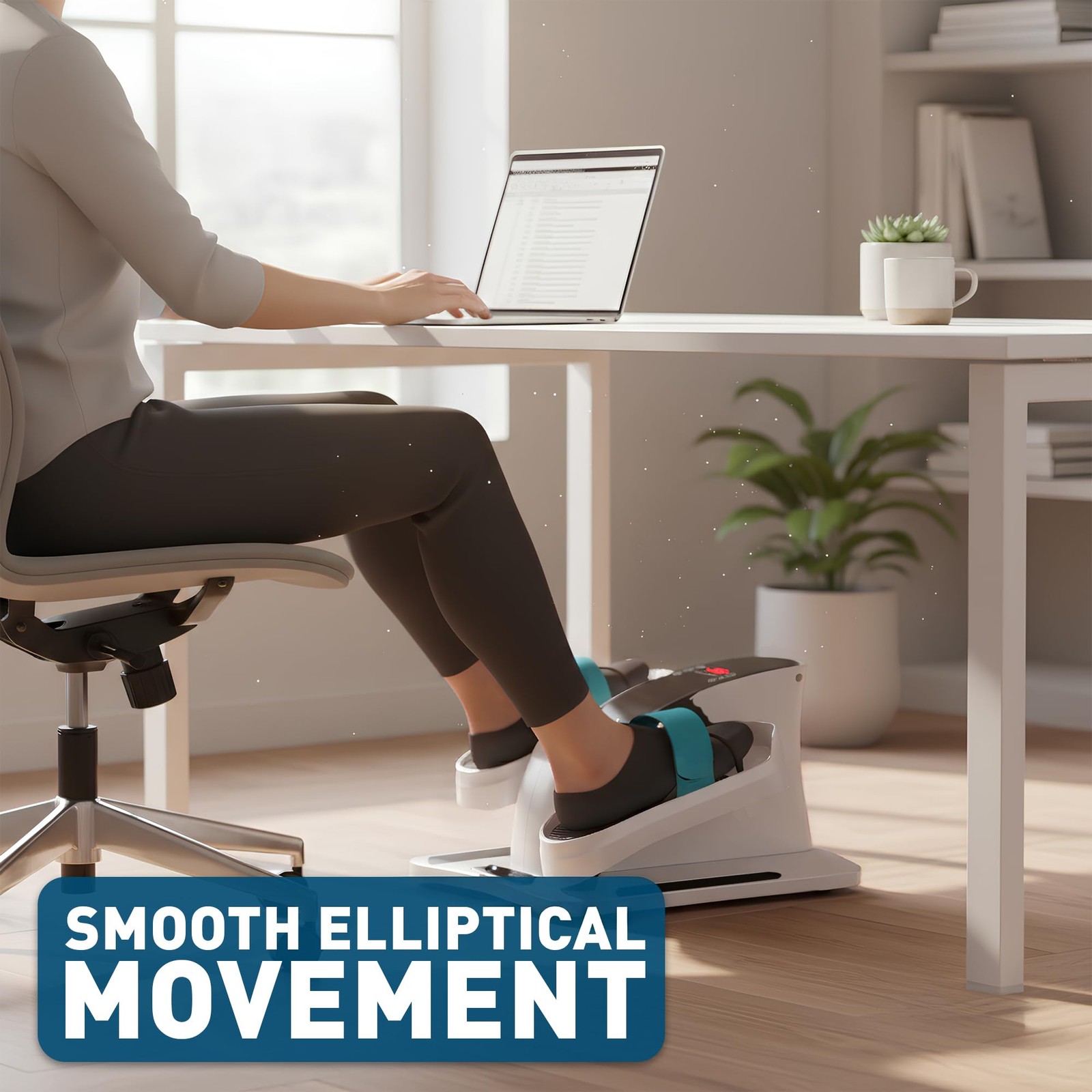 Elliptical Machine Electric Seated Pedal Exerciser 12-Speed Corded Remote LCD