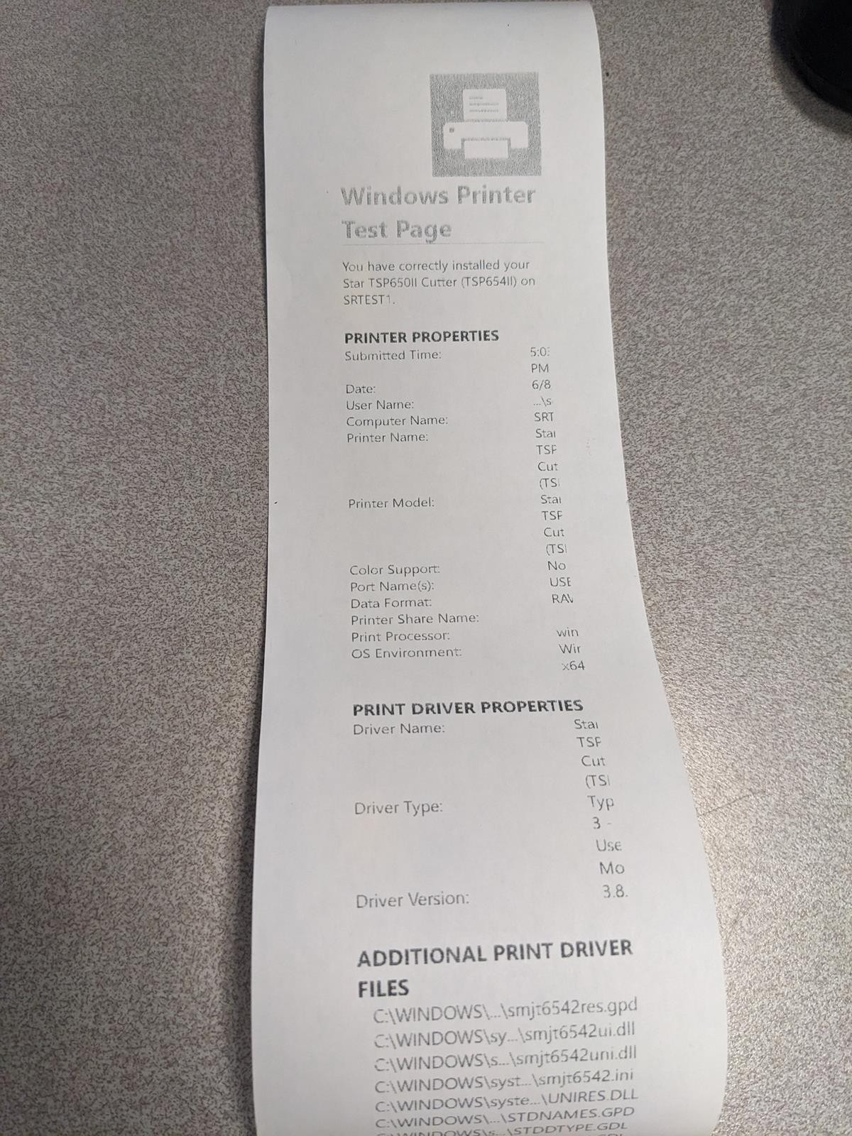 STAR TSP650 POS THERMAL RECEIPT PRINTER