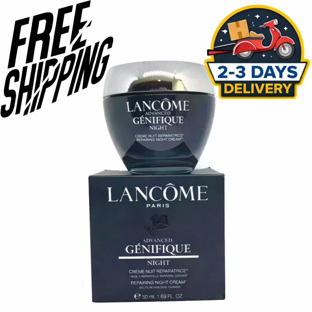 LANCOME PARIS ADVANCED GENIFIQUE NIGHT CREAM 1.7 REPAIRING NIB 100%AUTHENTIC
