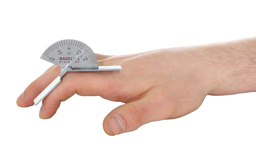 Baseline 121015 Finger Goniometer, Metal, Small, 3.5"