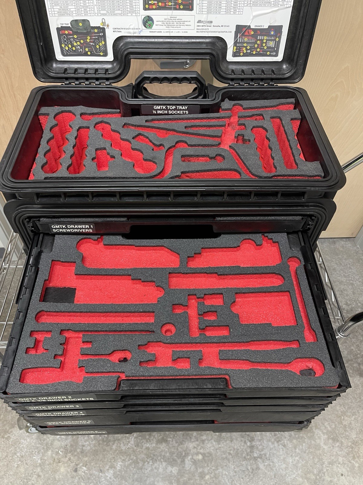 Snap-on Tools GMTK 6 Drawer All-Weather Rolling Tool Box Empty Case Only!