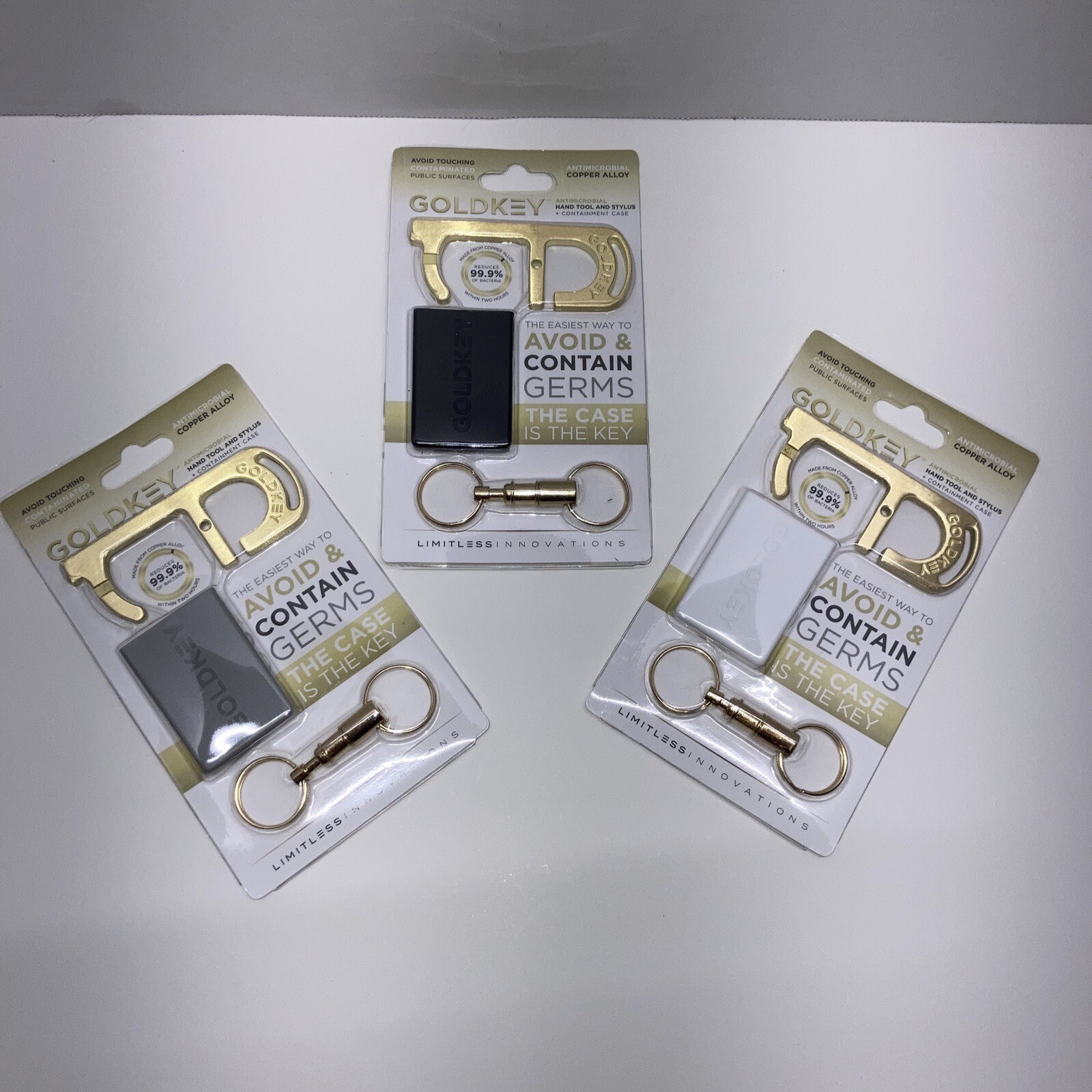 Gold Key Antimicrobial Hand Tool And Stylus & Containment Case