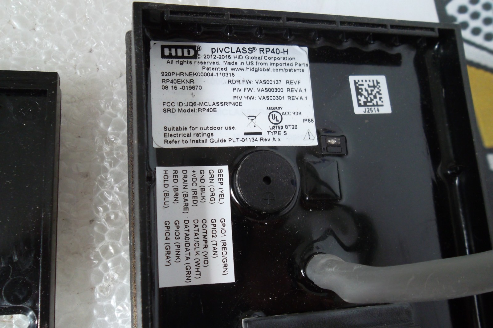 HID 920PHRNEK00004 pivCLASS SE RP40 Access Control Reader RP40EKNR w/BackPlate