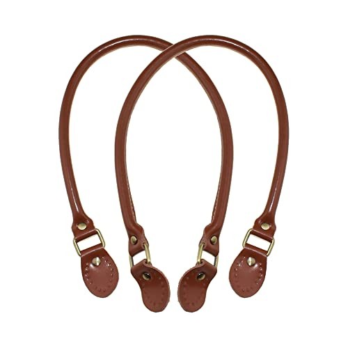 HAHIYO Purse Handle Replacement Cowhide Brown-Length 24.4 Inches-2 Pieces