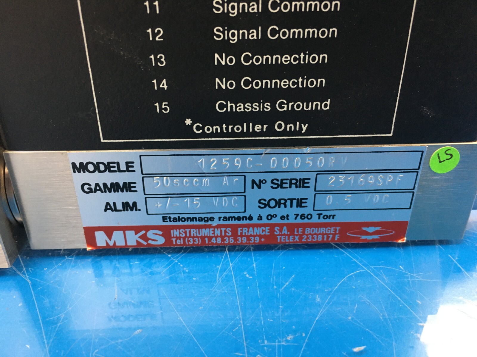 MKS 1259C-00050RV Mass Flow Controller 50 SCCM Ar