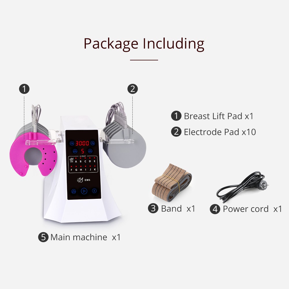 Microcurrent Face Body Shaper Tighten Slim Electrode Breast Stimulation Machine