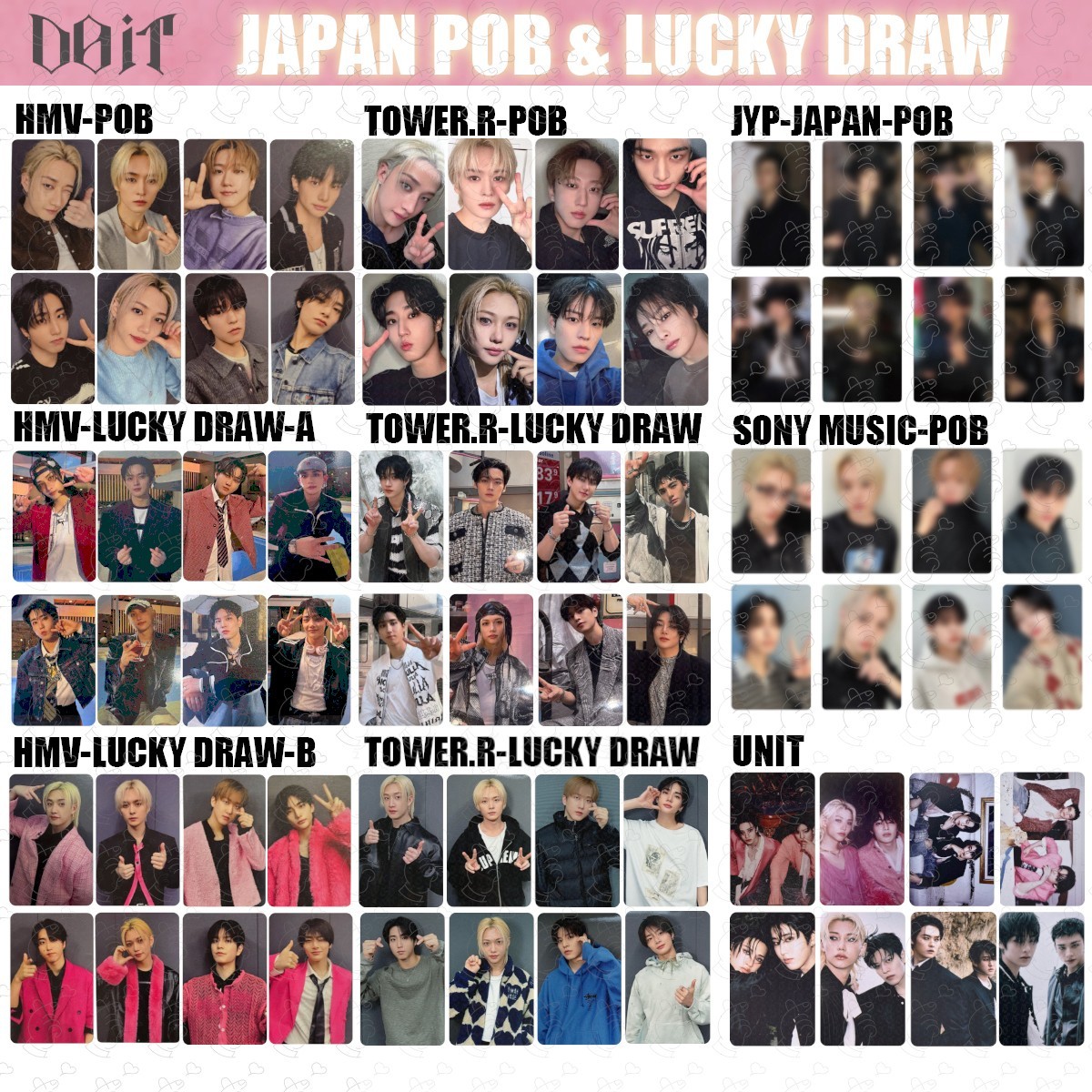 STRAY KIDS SKZ IT TAPE DO IT JAPAN POB LUCKY DRAW PHOTOCARD JYP SONY HMV