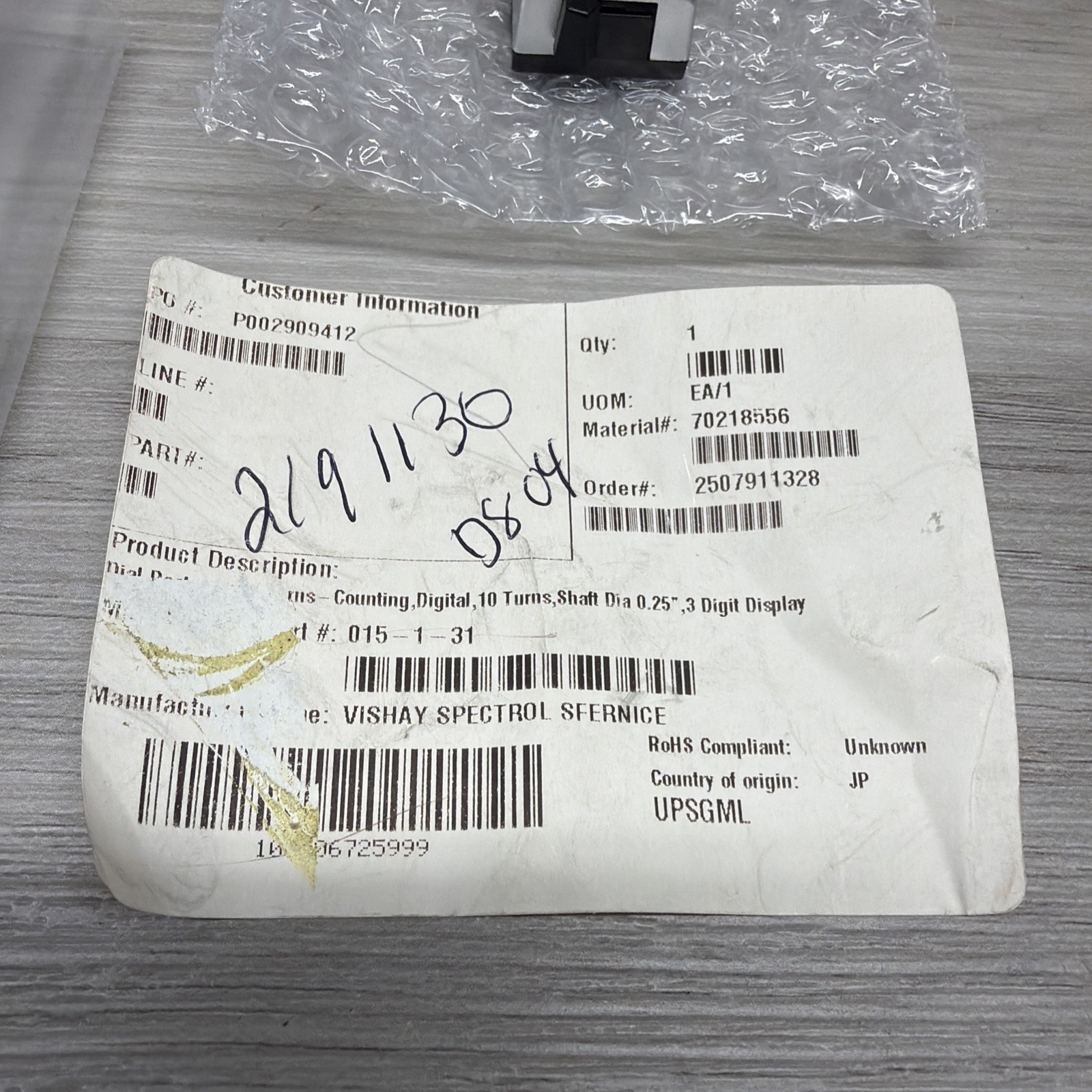 Vishay 015-1-31 3-Digit Display, New