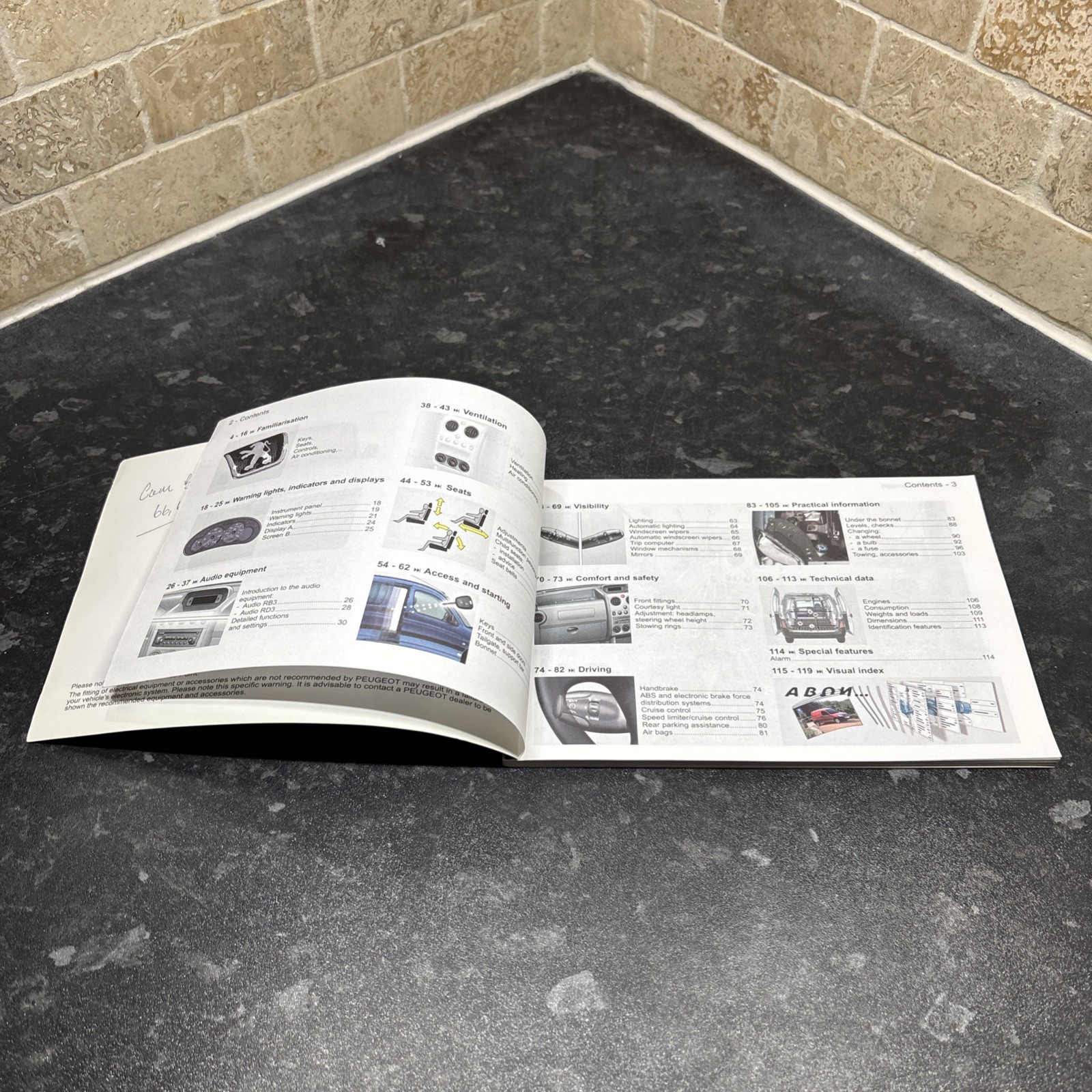 PEUGEOT PARTNER VAN Handbook