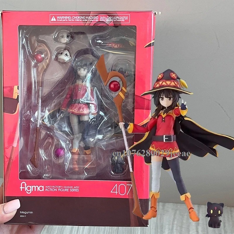 Figma 407 KonoSuba Megumin Anime Figure PVC Statue Collectible Model Gift