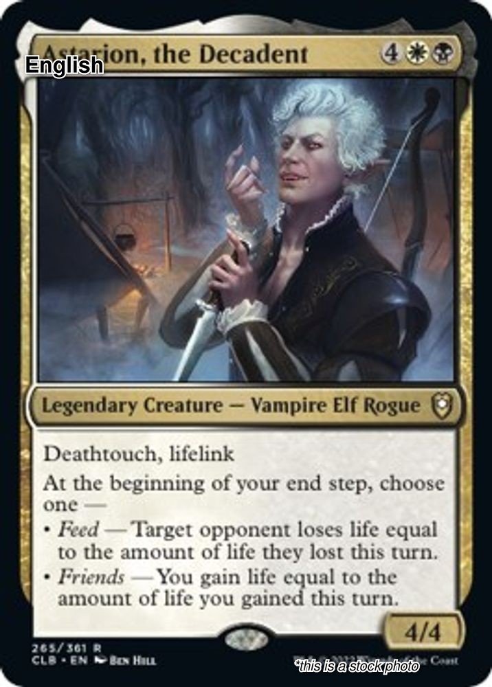 Astarion, the Decadent EN [CLB - 265] - NM TCG MTG