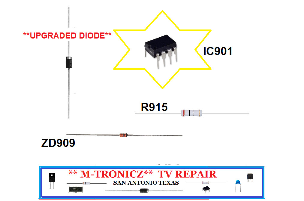 REPAIR KIT VIZIO E550I-B2 E550I-B2E POWER SUPPLY DPS-167DP 056.04167.0001   DEAD