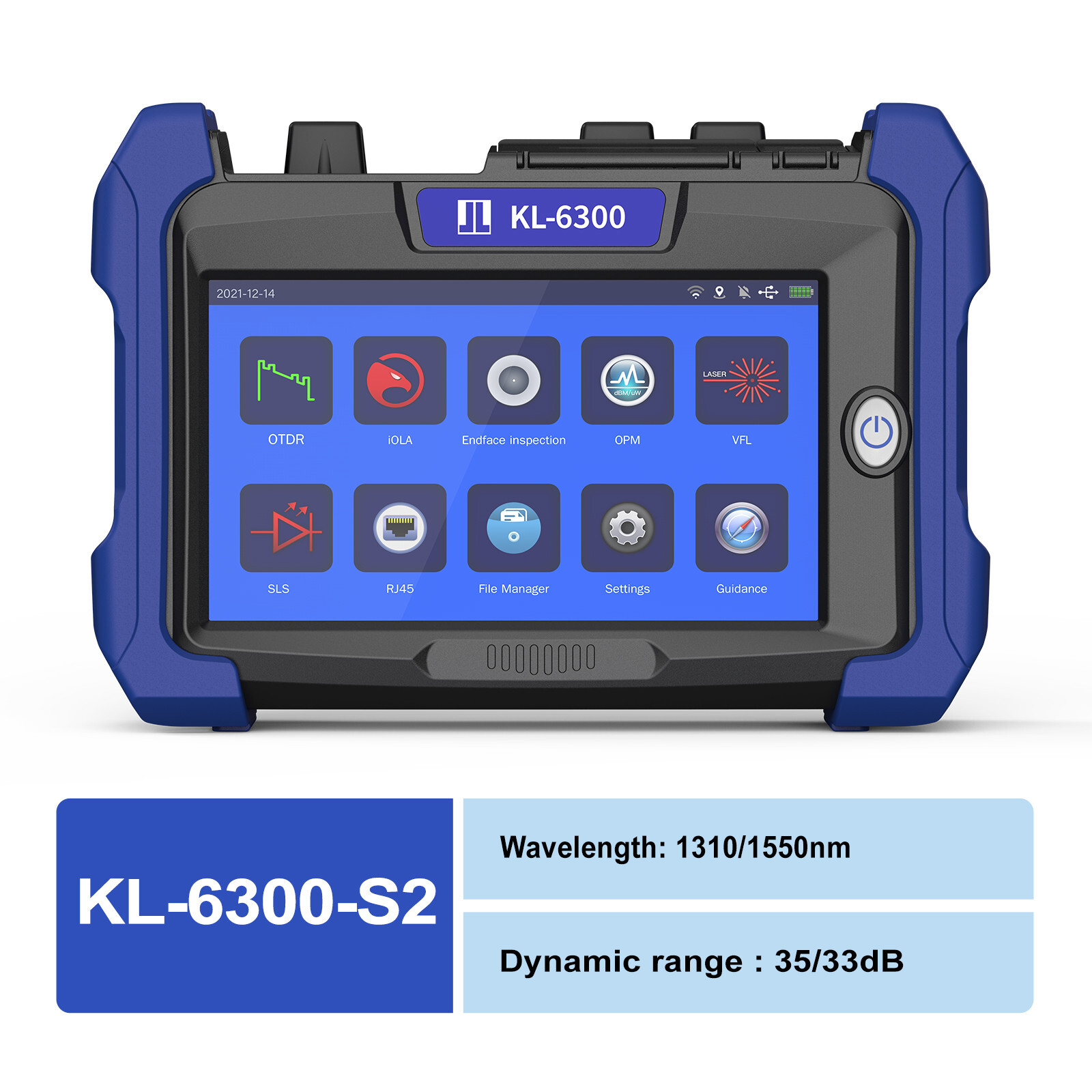 JILONG KL-6300 OTDR 1310/1550nm  35/33dB Dynamics Range W/IOLA /OPM/VFL/WIFI/FIP