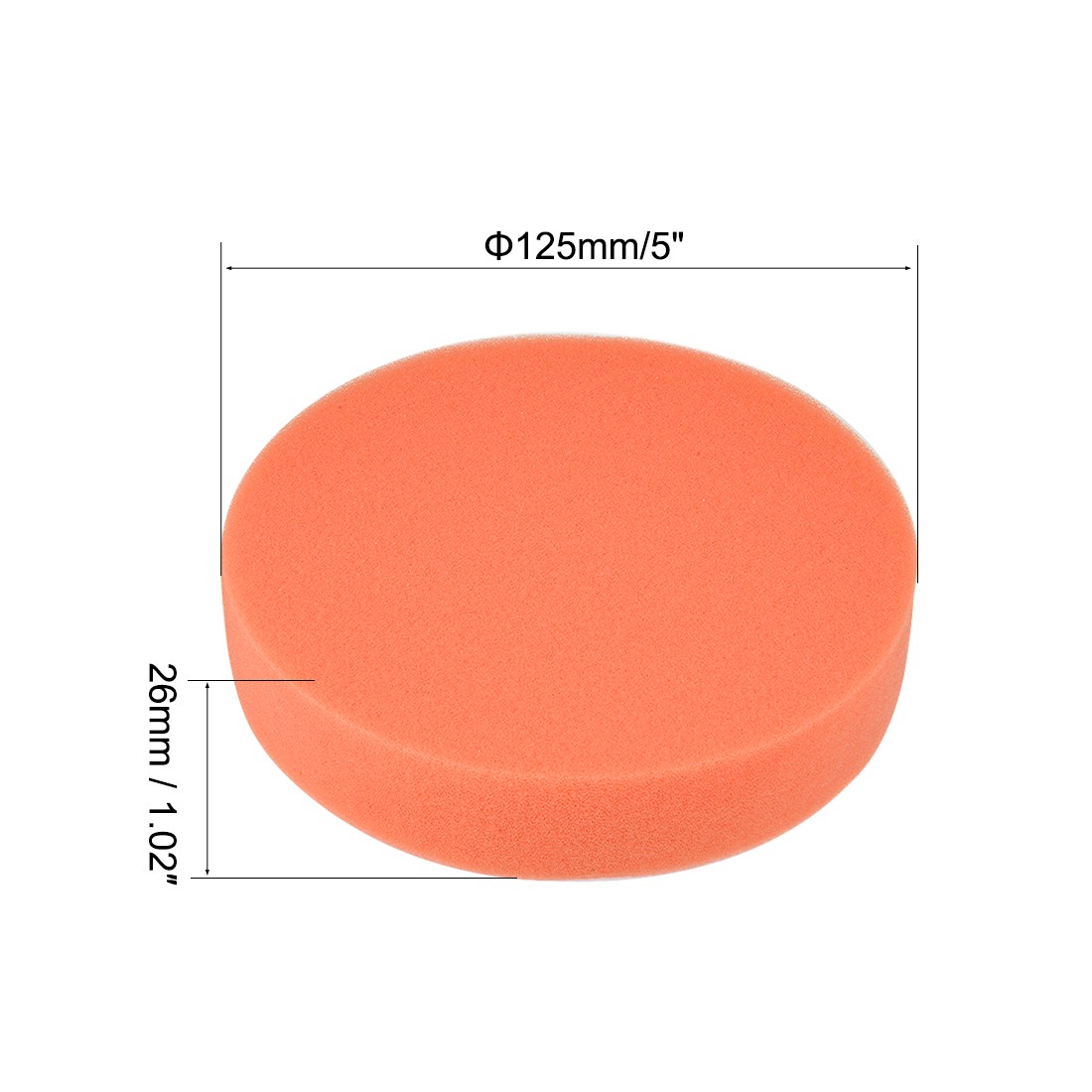5" Buffing Sponge Pads,Drill Polishing Buffer Pad Disc Hook and Loop Back, 3X