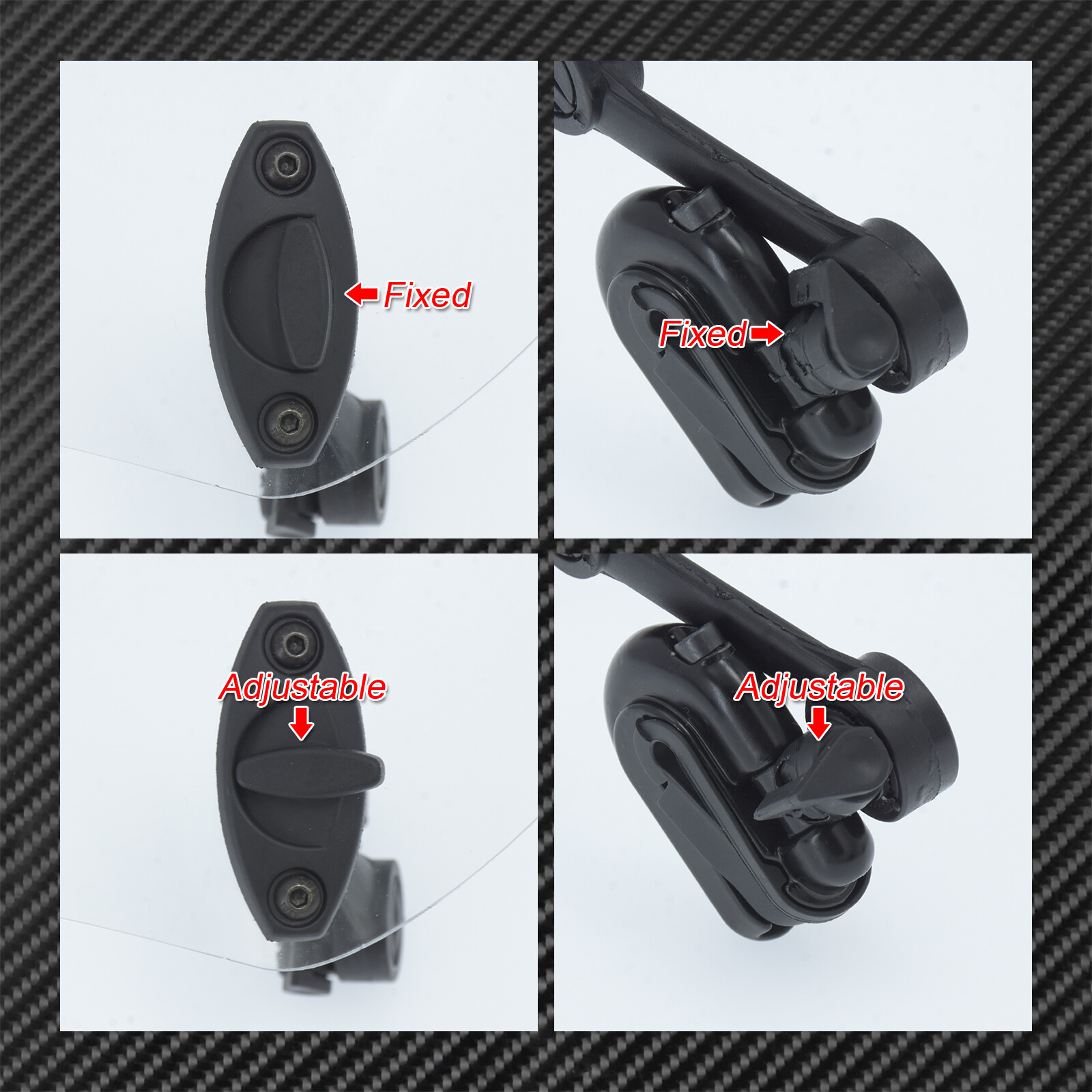 Motorcycle Clip On Adjustable Windshield Windscreen Extension Air Deflector