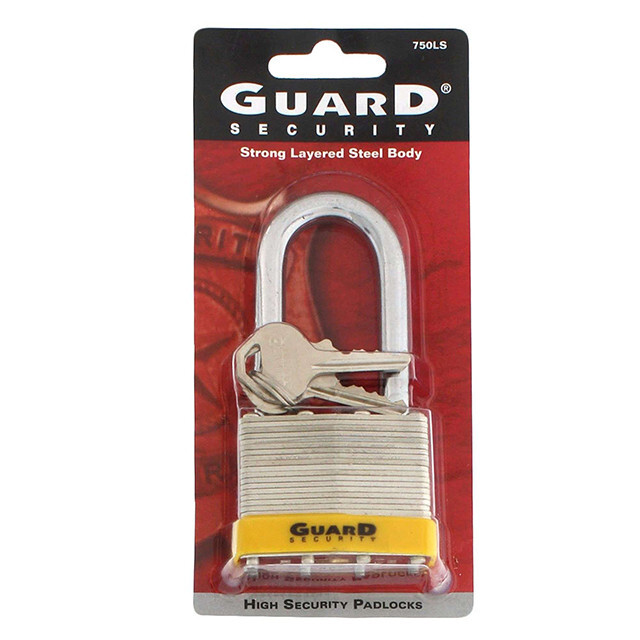 Guard Security 750LS, 2" Laminated Steel Padlock With 2-1/4" Long Shackle