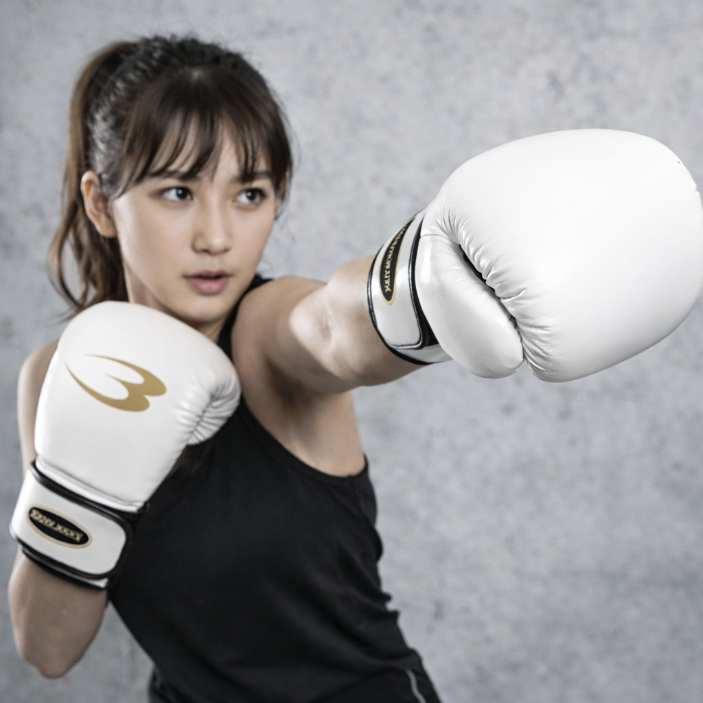 BODYMAKER Samurai Edge Pro Boxing Gloves white Leather 8oz 10oz 12oz 14oz 16oz