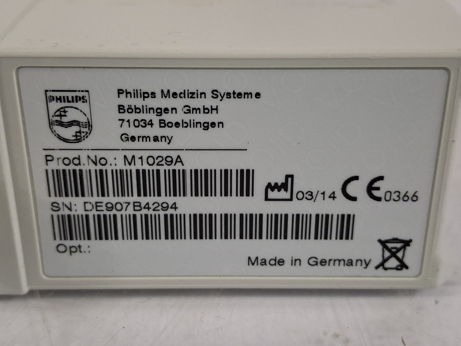 Philips M1029A Single Parameter Temperature Module