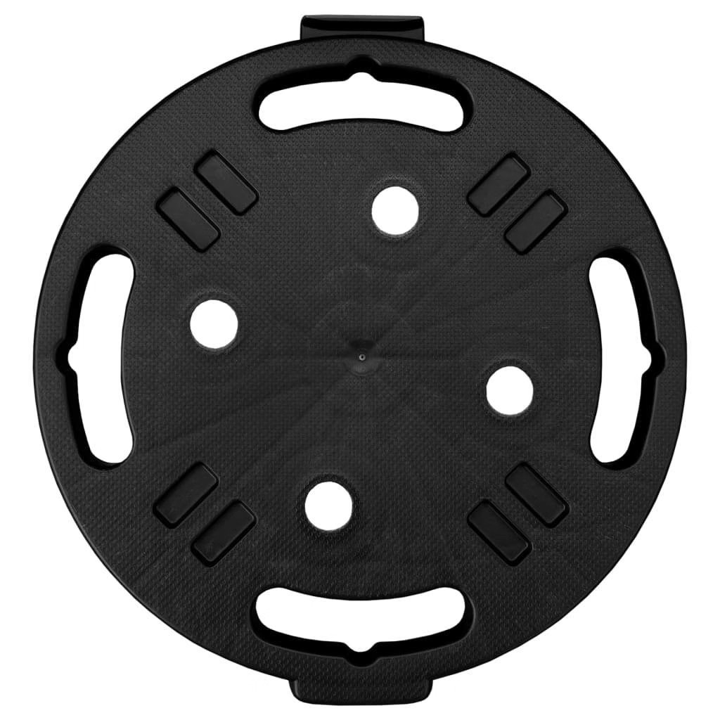 Plant Trolley Black Polypropylene Compact Rotatable