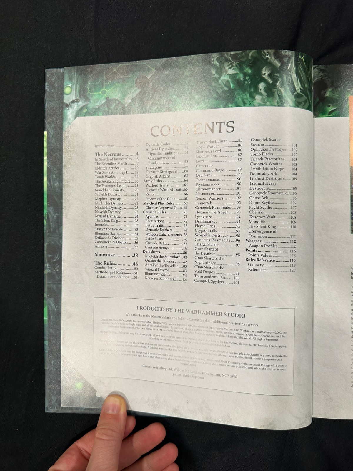 Games Workshop Warhammer 40k Codex Necrons 9th Edition 2020