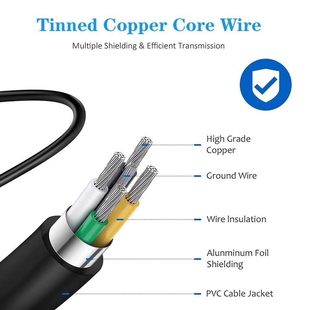[2-Pack] Smart Ring Charger Cable, for YoR by Letsfit, COLMI, 30 cm, Black