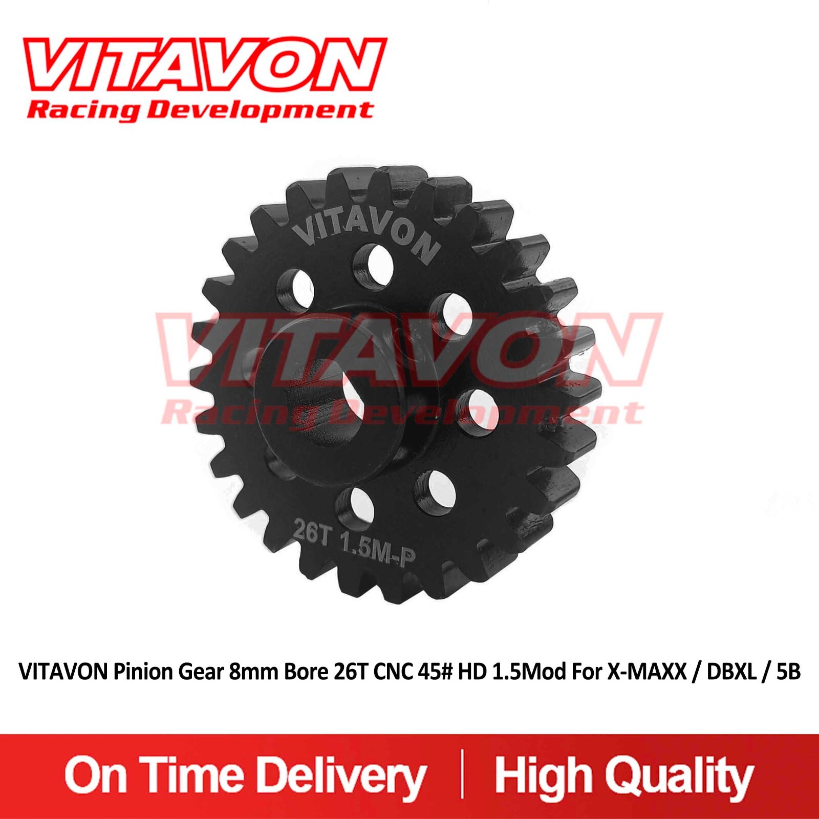 VITAVON HD #45 Pinion Gear 1.5Mod 8mm Bore For X-MAXX/DBXL/5B