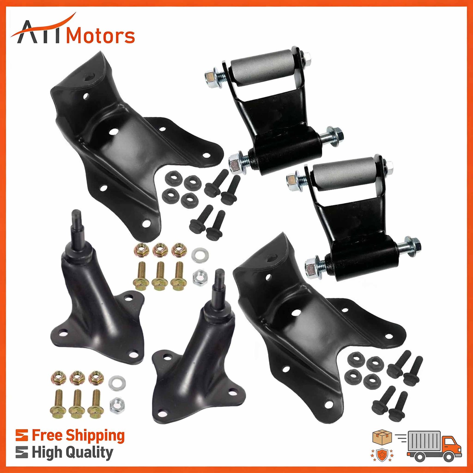 For Ford F150 F250 F350 Bronco Rear Leaf Spring Shackle Hanger Rear Shock Mount