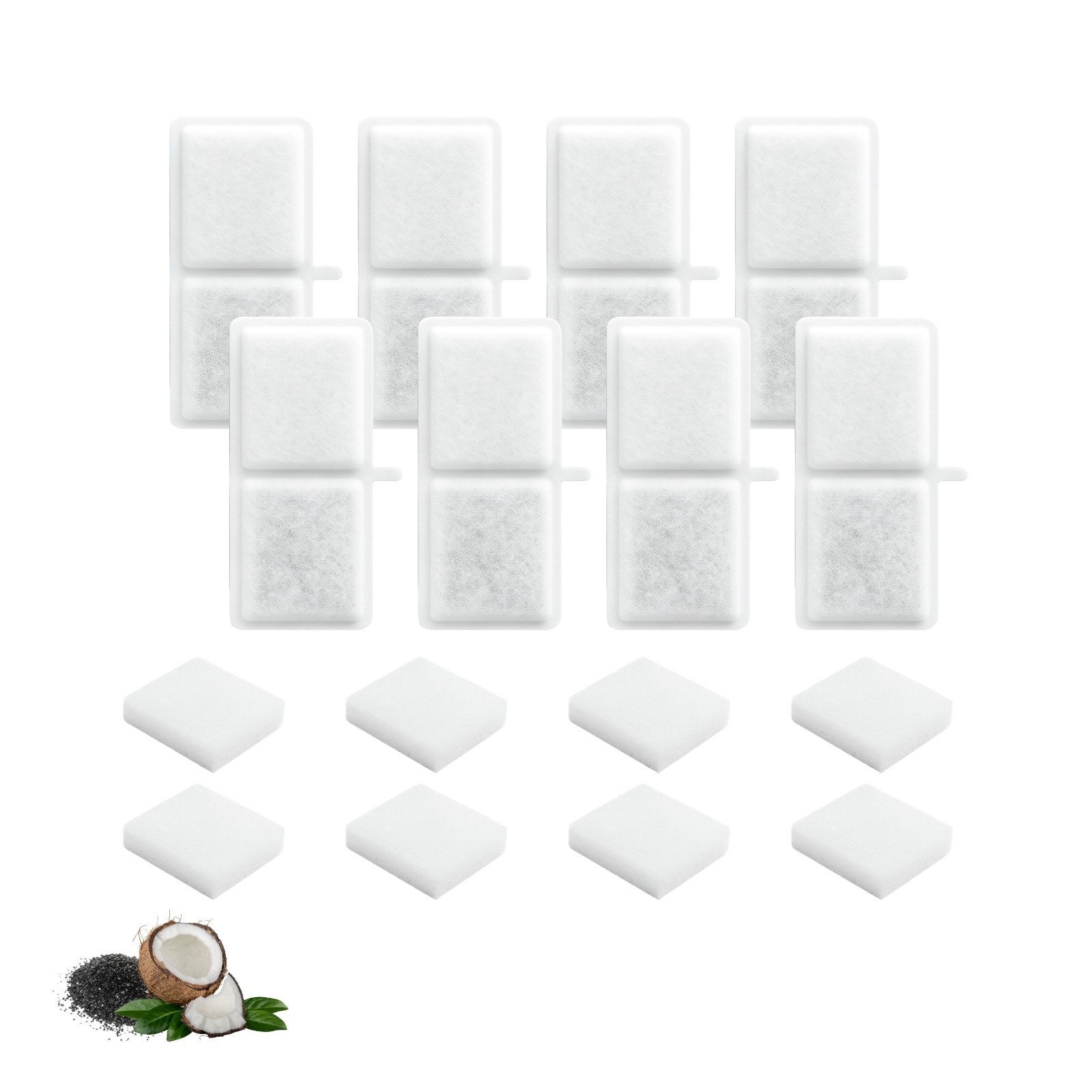 Nispira Pet Filter for Kastty Battery Operated 108oz/3.2L Pet Fountain, 8 Pack