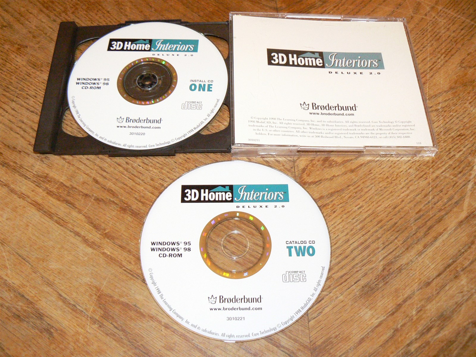 3D Home Interiors Deluxe 2.0 PC CD-ROM 1998 LearnCo Broderbund for Windows 95/98
