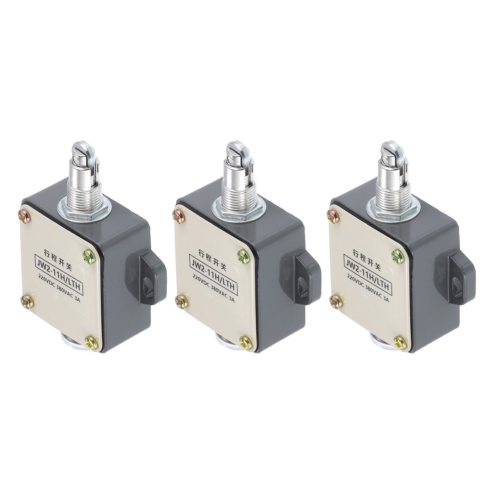 Limit Switch Roller Plunger JW2-11H/LTH Mount 1NC+1NO 3D Printer Metal 3 Pcs