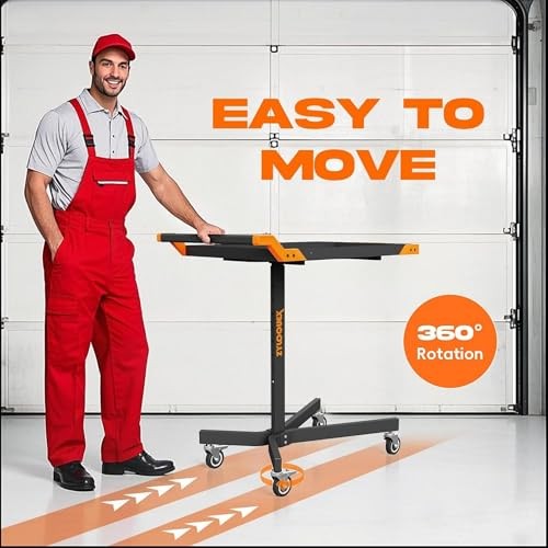 Adjustable Work Bench,Work Benches for Garage,Tool Cart On Wheels,Mobile