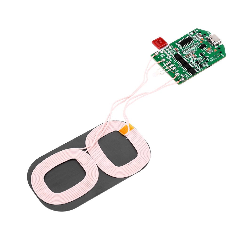 2PCS Dual Coil 15W Wireless Charger Transmitter Module Fast Charging Board DIY