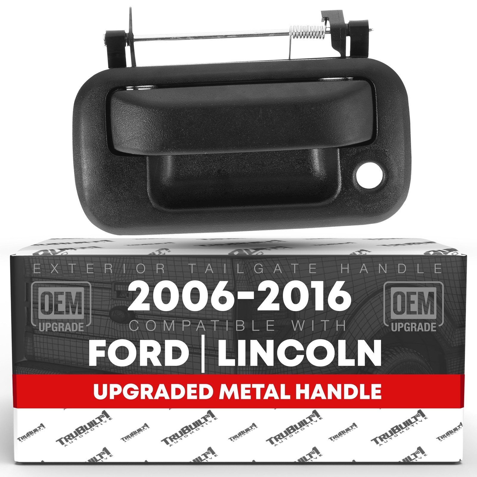 Tailgate Handle, Upgraded Metal w/Keyhole - Compatible with 2004-2016 Ford F-...