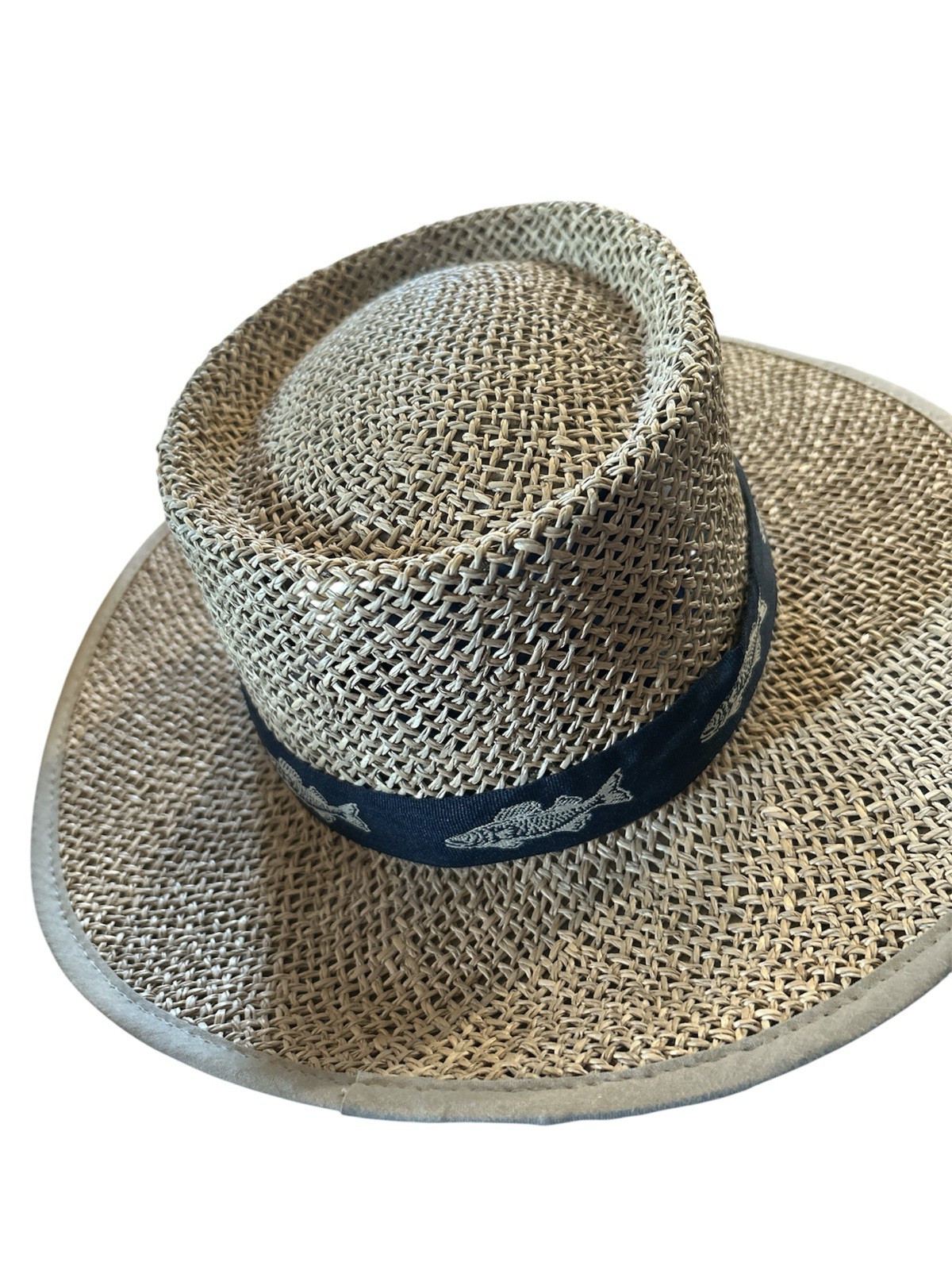 Columbia Panama Hat Adult One SizeBrown Boonie Straw Sun Seagrass Shark Outside