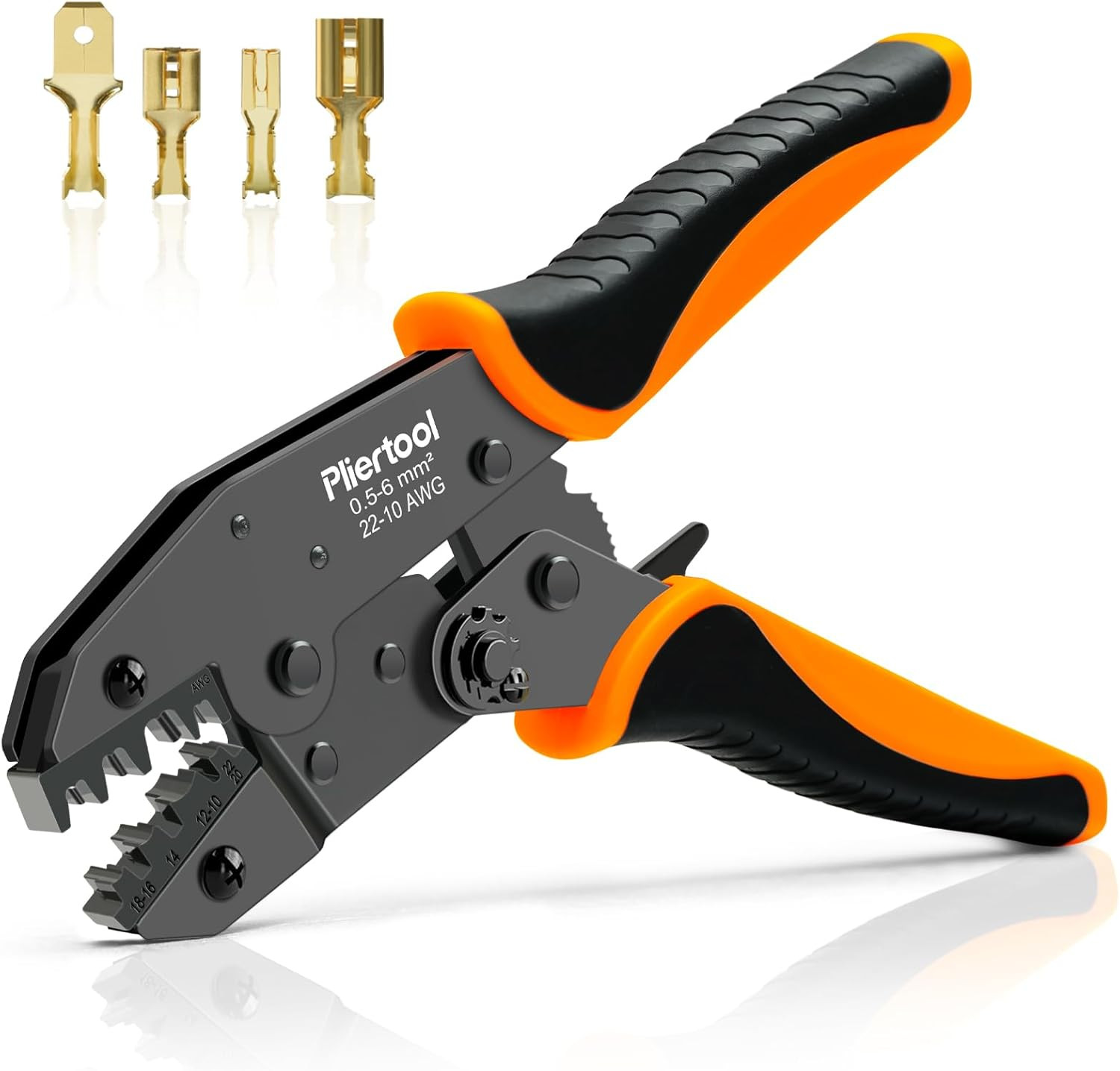 Crimping Tool for Non-Insulated Open Barrel Terminals Receptacles AWG 20-10
