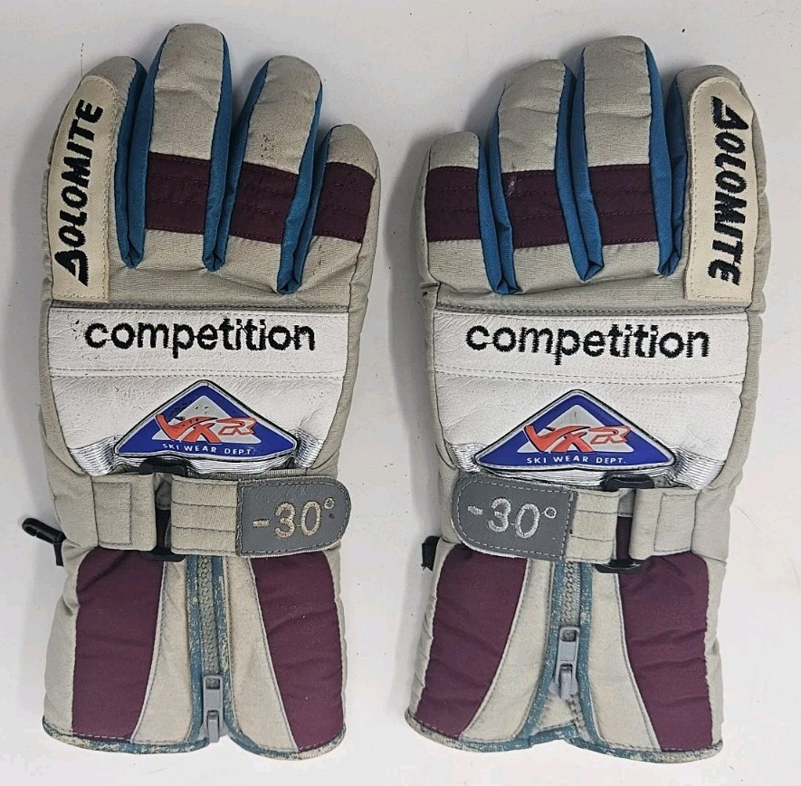 Dolomite Competition Ski Gloves VXR -30 degees Mens XS Nylon Adjustable READ