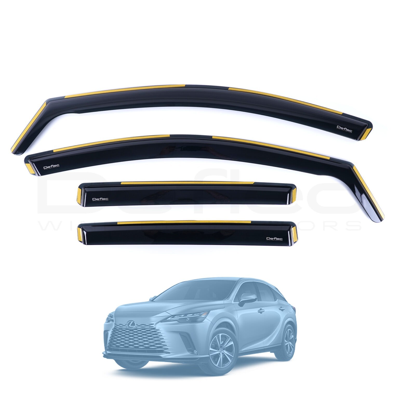 Lexus RX 2023 Onwards Deflec Smoked Wind Deflectors (5 Door) (4 pc)