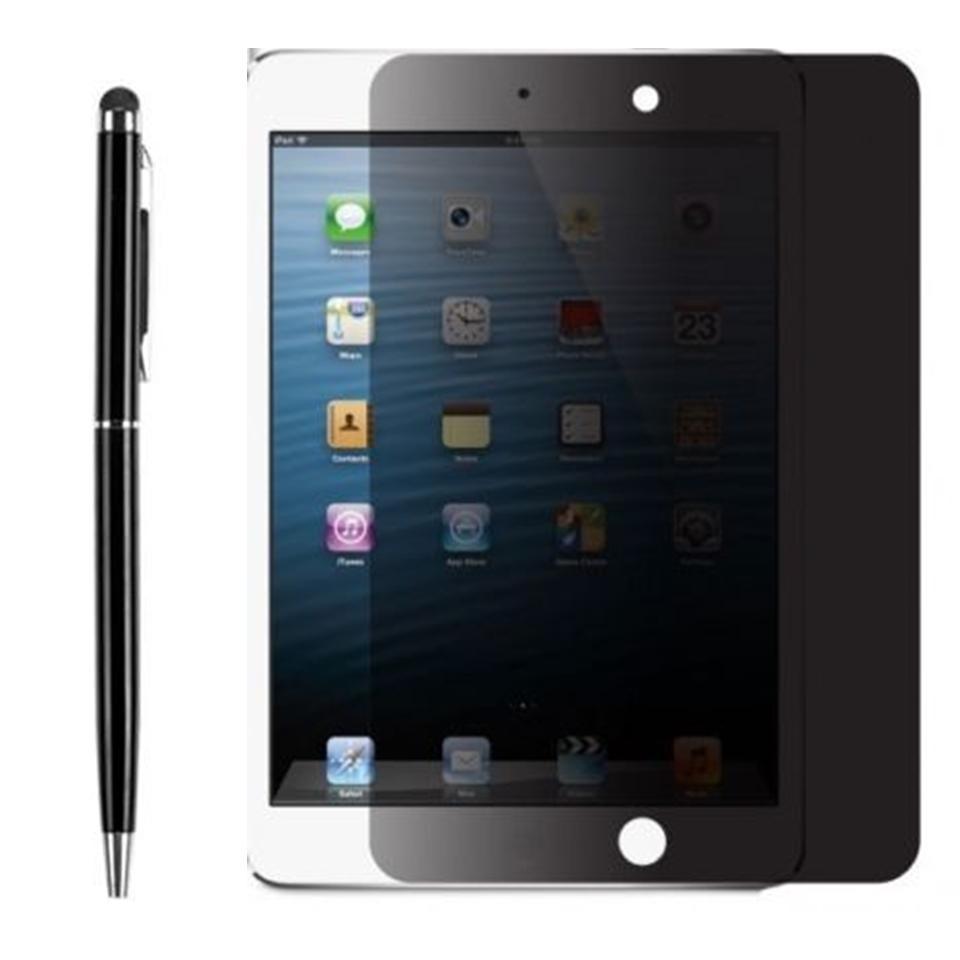 Privacy Anti-Spy Screen Protector Film Guard Apple iPad Mini 4 3 Air 2 + Stylus